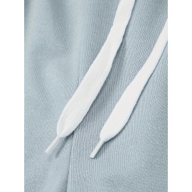 3pcs Classic Design Casual Cotton Slightly Stretch Drawstring Shorts, Men's Shorts For Summer