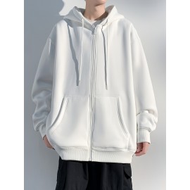 Men's Hooded Jacket Casual Long Sleeve Hoodies With Zipper Gym Sports Hooded Coat For Spring Fall