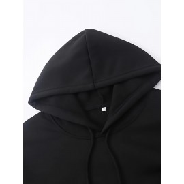 DUMFUCKERY Print Hoodies For Men, Graphic Hoodie With Kangaroo Pocket, Comfy Loose Trendy Hooded Pullover, Mens Clothing For Autumn Winter