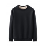 New Men's Casual Fashionable Solid Color Crew Neck Sweatshirts For Autumn And Winter