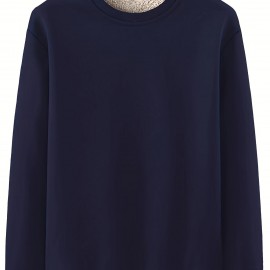 New Men's Casual Fashionable Solid Color Crew Neck Sweatshirts For Autumn And Winter