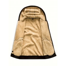 Lamb Velvet Autumn And Winter Sweater Men's Hooded New Trendy Handsome Solid Color Jacket Plus Velvet Thickened Clothes